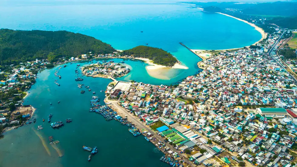 Aerial view of Sa Huynh Star Beach