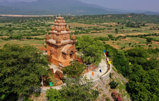Panoramic view of Po Rome Cham Tower on the hill