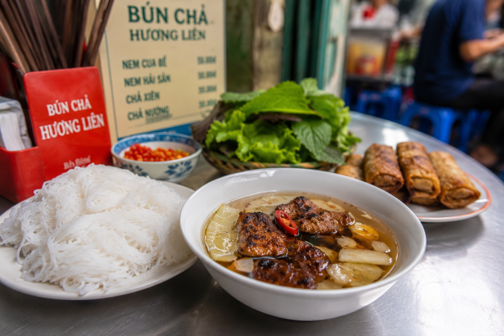 Bun Cha served at local eateries