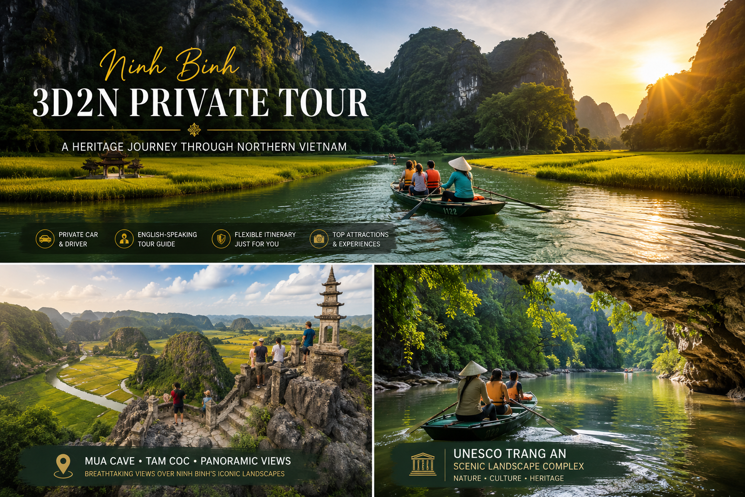 Ninh Binh 3D2N Private Tour